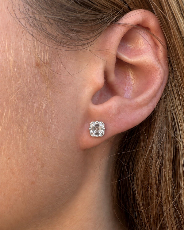 Asscher Studs