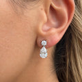 Pear shape drop earrings