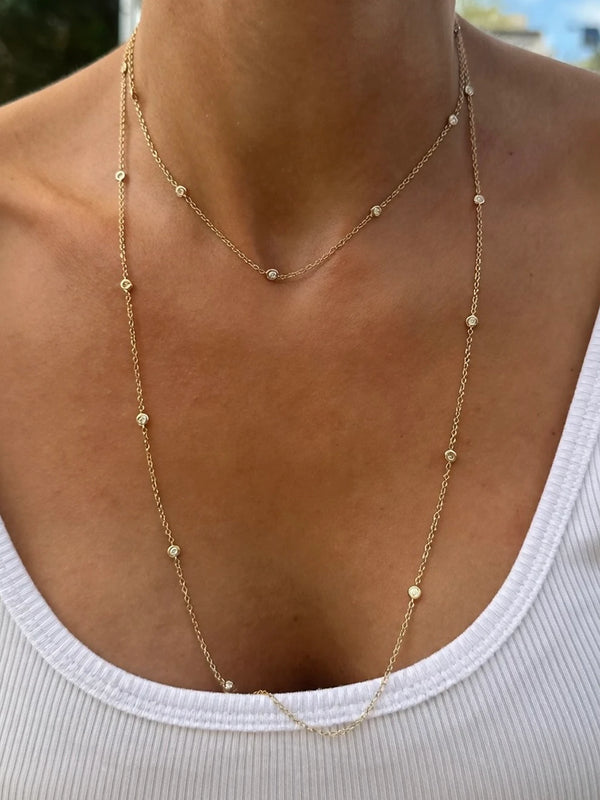 1 Meter Bezel Necklace
