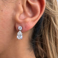 Pear shape drop earrings