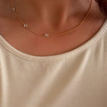 side letter necklace