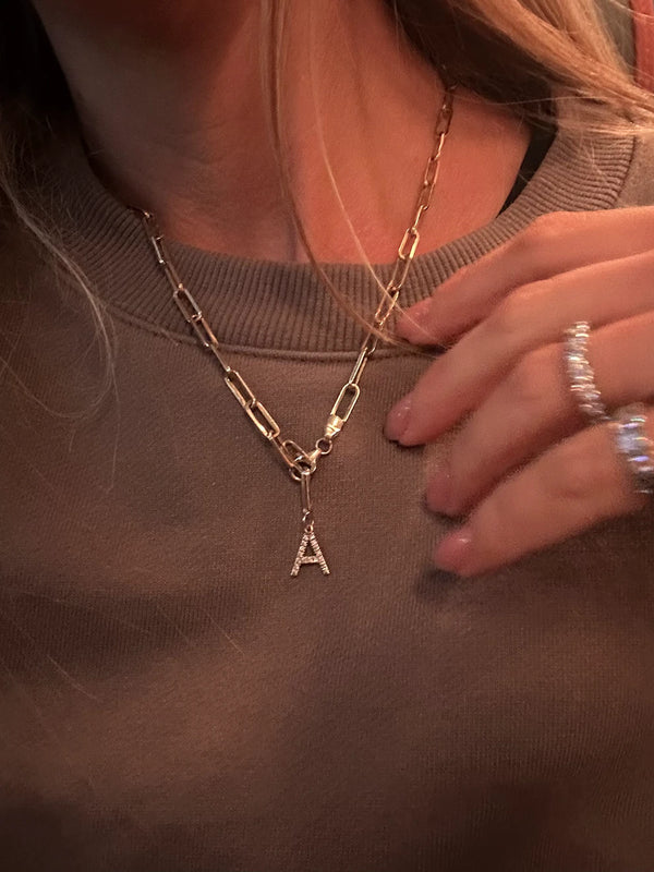 Link Necklace With Letter