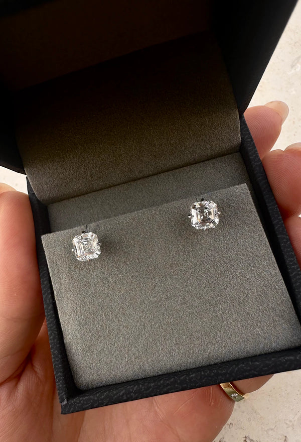 Asscher Studs
