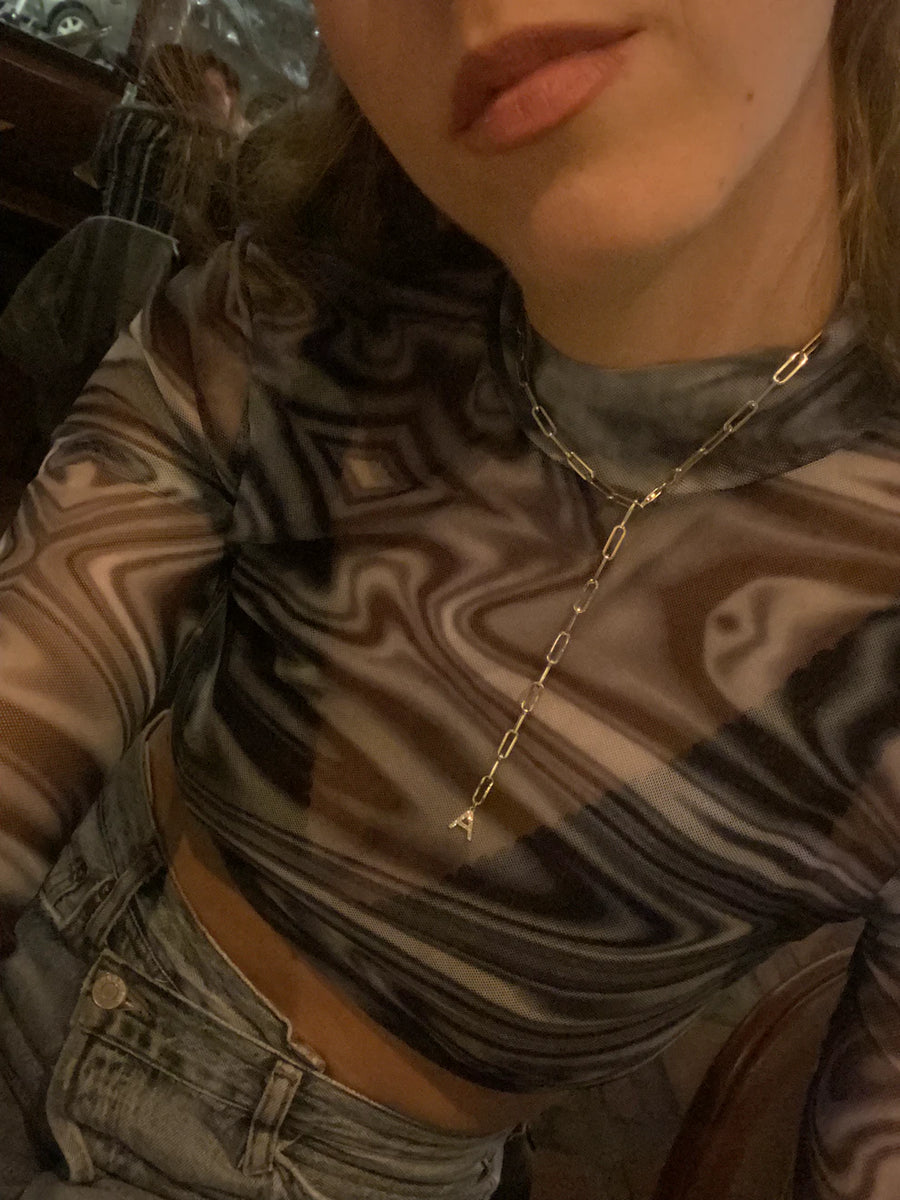 Link Necklace With Letter