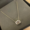 Emerald Bezel Necklace