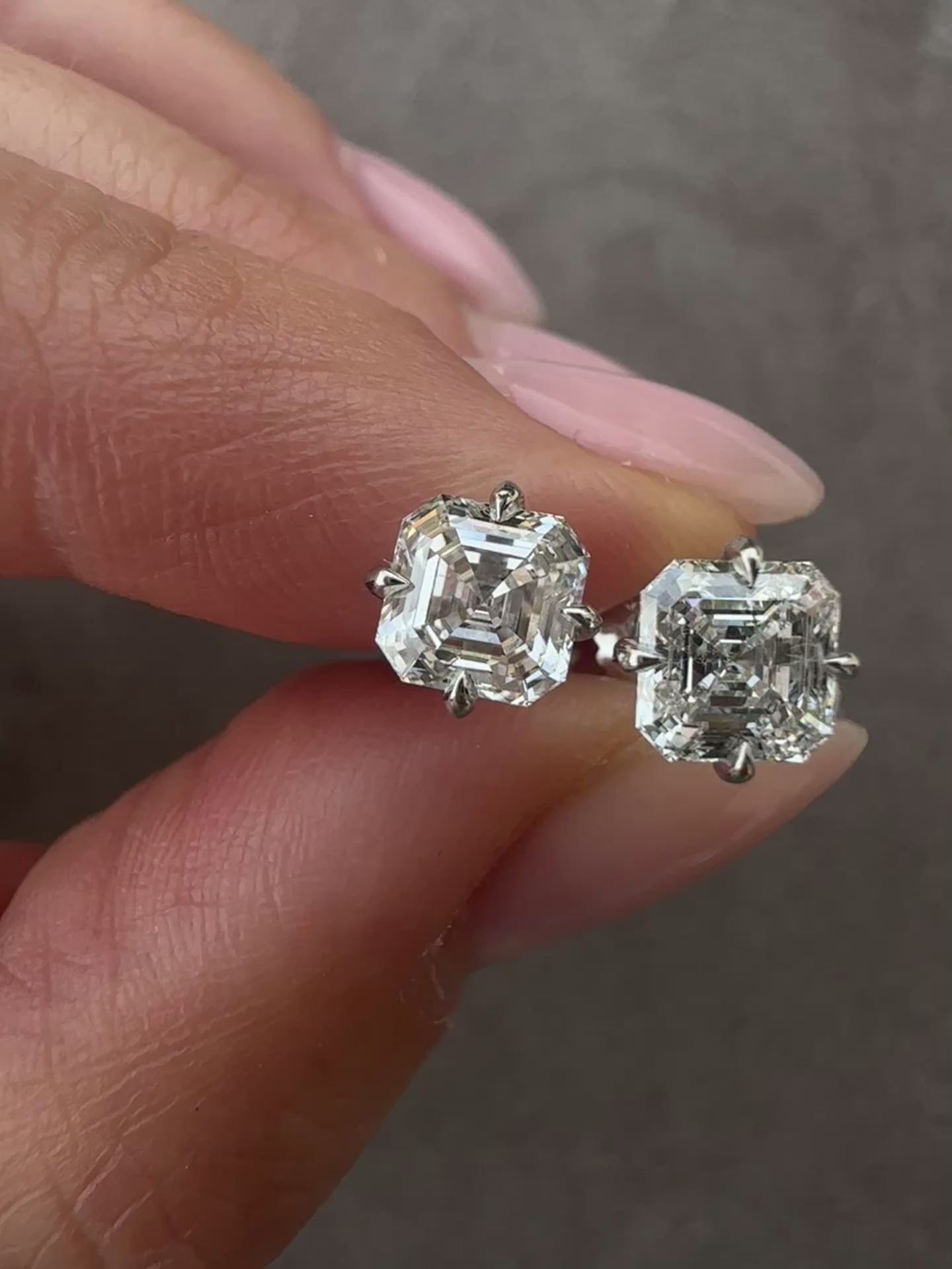 Asscher Studs